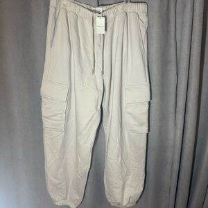 Rare New Abercrombie and Fitch Soft Brushed Fleece Cargo Pants Men’s XL Beige